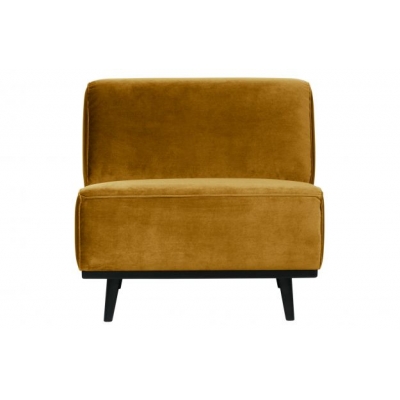 Statement fauteuil fluweel honing geel Be Pure Home